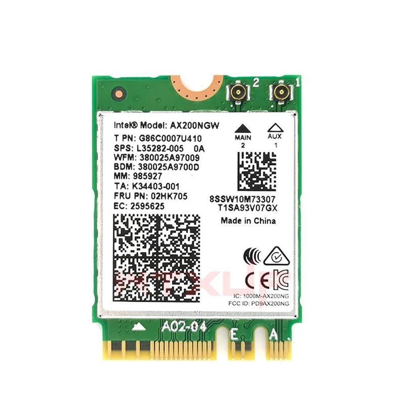 HighZer0 Electronics Dual Band Wireless Card for Intel AX200 WiFi 6 Adapter 2.4GHz 574Mbps/5GHz 2.4Gbps 802.11AX Network Card Supports Bluetooth 5.0 Wireless Network Adapter - Image 1